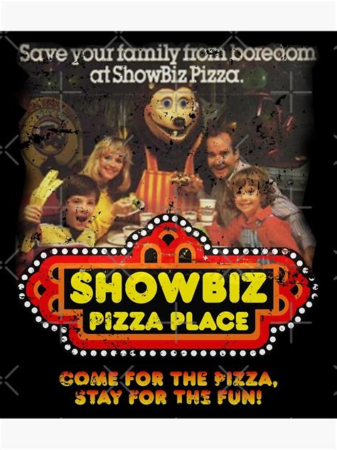 "Showbiz Pizza Ad" Poster for Sale by TeeArcade84 | Redbubble