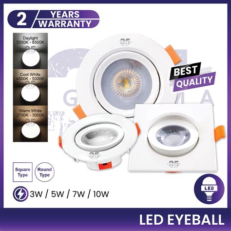 Led Eyeball W W W W Round Square Led Recessed Eyeball Spotlight