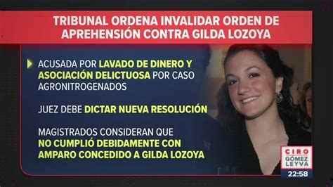 Tribunal Invalida Orden De Aprehensión Contra Gilda Lozoya