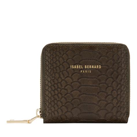 Isabel Bernard Honoré Jules Cognac Calfskin Leather Zipper Wallet With