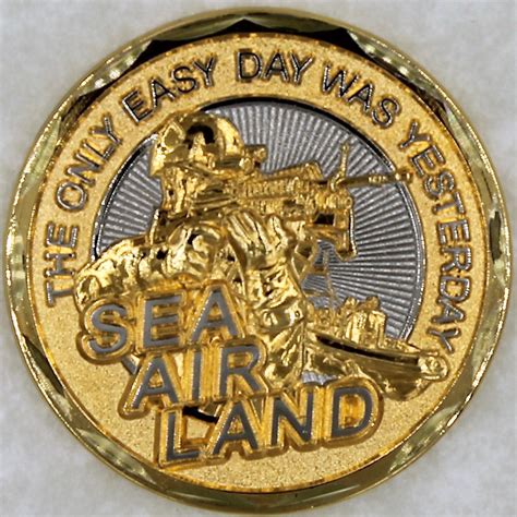 US Navy SEALs The Only Easy Day Was Yesterday Navy Challenge Coin ...