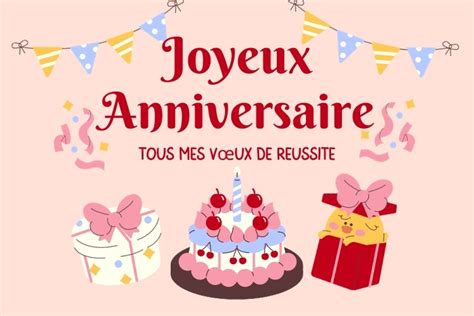 Idées de meilleurs vœux anniversaire cartes sublimes French