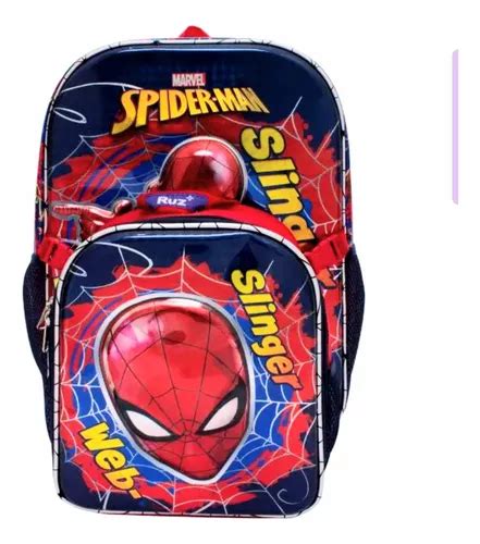 Kit Mochila Spiderman Primaria Lonchera Combo Hombre Ara A Marvel Ni O