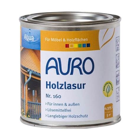 Auro Holzlasur Aqua 160 Farblos 2 5 L Dose 67 41