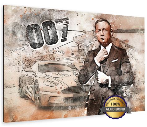 Wandbild James Bond Wall Art Moderne Illustration Von Mik Roge