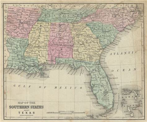 Southern States Map Printable