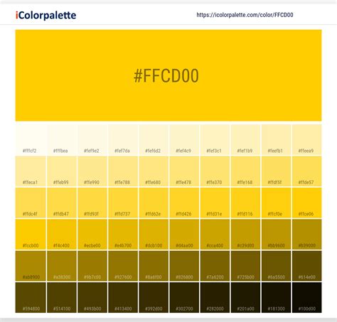 Pantone 116 C Color Hex Color Code Ffcd00 Information Hsl Rgb