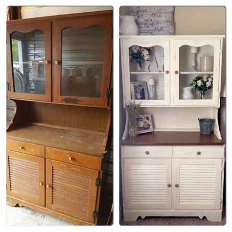 Farmhouse Style Hutch Makeover Basement Decor Furniture Makeover