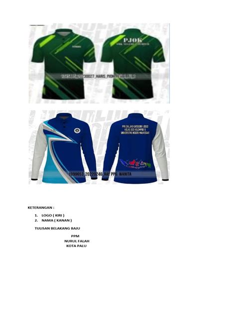 Contoh Desain Baju Olahraga 2023 Pdf