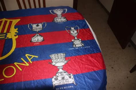 BANDERA DEL F C Barcelona Con El Palmares De Todos Sus Trofeos