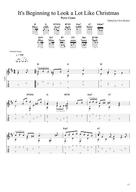 Its Beginning To Look Like Christmas Arr Chris Richter Sheet Music