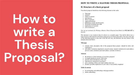 How To Write A Thesis Proposal Guidelines Structure And Tips Acknowledgement World