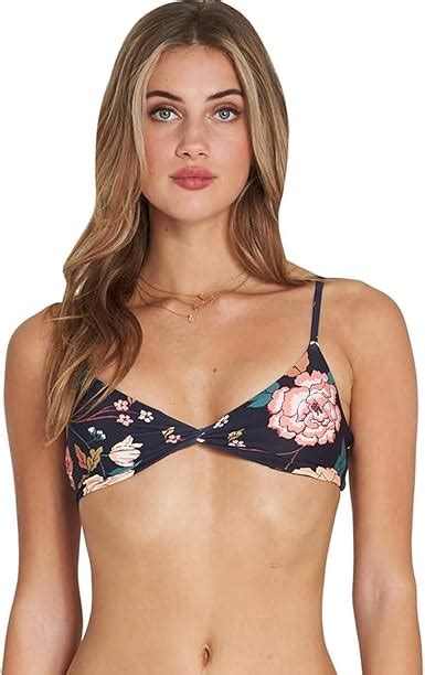 Amazon Billabong Women S Standard Linger On Trilet Bikini Top Black Pebble Xl Clothing