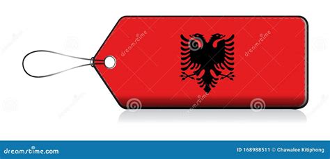 Albanian Emoji Flag, Label of Product Made in Albania Stock Vector ...