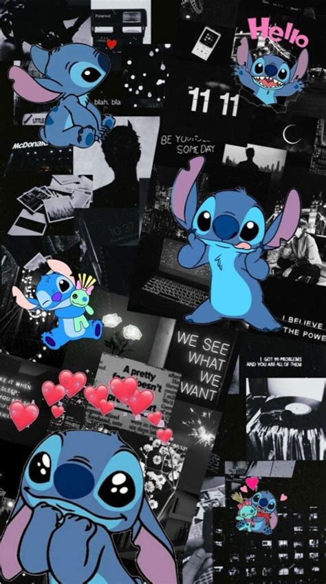 Stitch S Whimsical Adventures Wallpaper Ideas Stitch Black And Blue