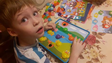 Развивающий пазл с цветными кнопками из fix-prace - YouTube