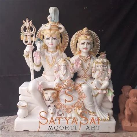 Traditional Hindu White Marble Shiva Parvati Statue At Rs In Jaipur