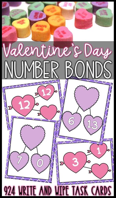 Valentines Day Math Activities Number Bonds To 20 Kindergarten Math