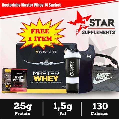 Jual Vector Labs Master Whey Box 12 Sachet Vectorlabs Protein 1 Lb