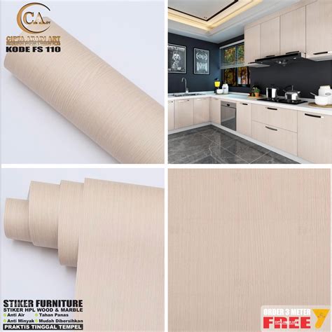 Jual Wallpaper Stiker Lemari Sticker Meja Kayu Kitchen Set Dinding