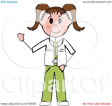 Royalty Free Rf Clipart Illustration Of A Friendly Brunette Caucasian