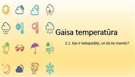 Gaisa temperatūra 2 1 Kas ir laikapstākļi un kā tie Mācību