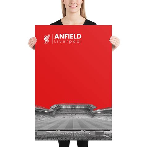 Liverpool Fc Anfield Stadium Poster Football Wall Art Reds Memorabilia