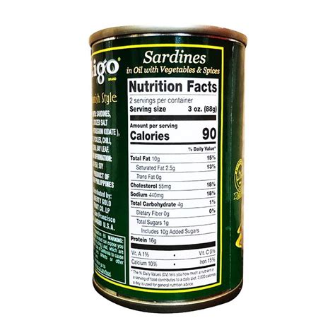 Ligo Sardines - Spanish Style 5.5oz | Sardines, Nutrition facts ...