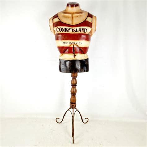 Exceptional Vintage Coney Island Men S Swim Club Mannequin Catawiki