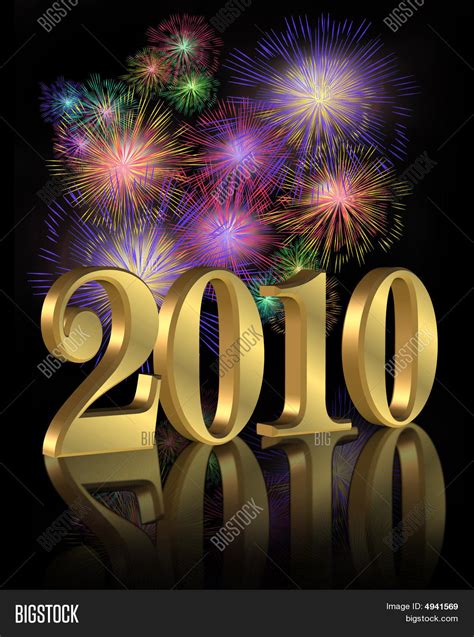 New Year 2010 Fireworks Image & Photo | Bigstock