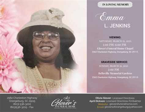 Glover's - Emma L. Jenkins🕊️ online condolences may be sent to the