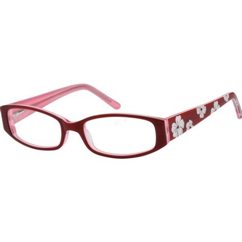 Red Oval Glasses 444218 Zenni Optical