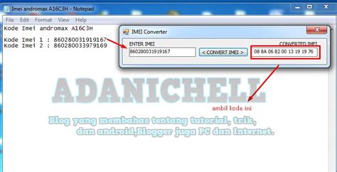 Cara Write Imei Andromax A A16C3H 100 Sukses AdaniChell Tool Android