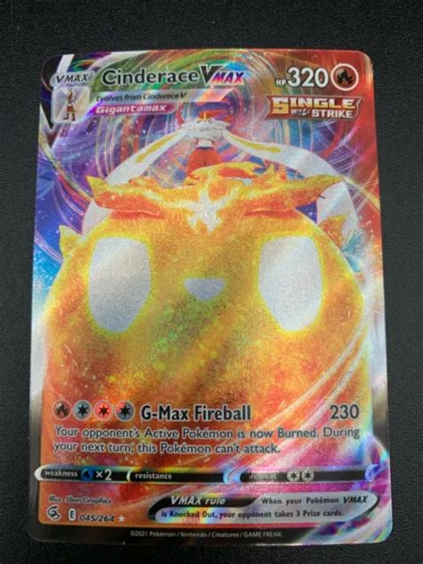 Cinderace Vmax Full Art Ultra Rare Swsh Fusion Strike