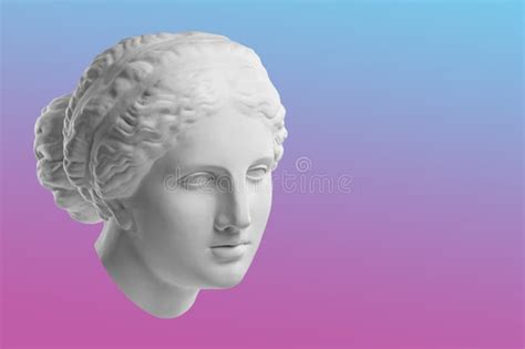 Statue Of Venus De Milo Creative Concept Colorful Neon Image With