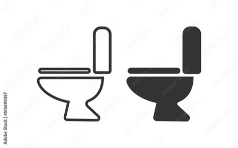 Toilet Icon Wc Symbol Sign Bathroom Bowl Vector