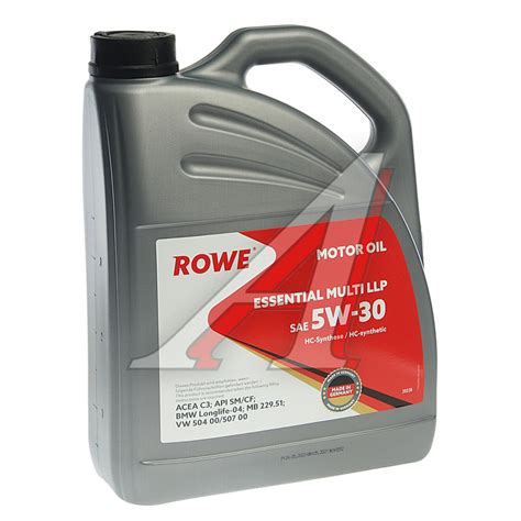 202384532A Масло моторное ESSENTIAL MULTI LLP 5W30 синт.4л ROWE - 20238 ...