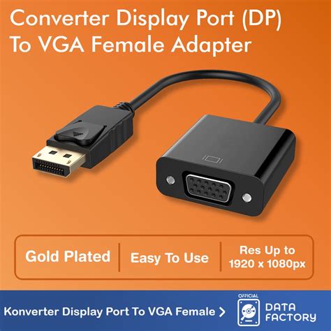 Jual Converter Display Port Dp Male To Vga Female Adapter Konverter