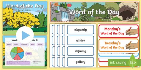 Year 2 Spring 1 Word Of The Day Display Pack Teacher Made