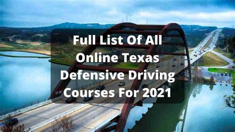 Full List Of All Online Texas Defensive Dsadfsfdsariving Courses