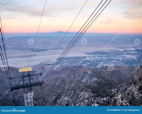 Palm Springs Aerial Tramway. Palm Springs View. Stock Photo - Image of ...