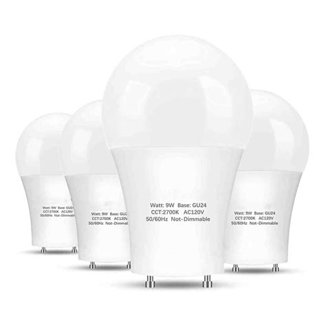 GU24 LED Light Bulb A19 Shape Bulb 9W 80W Equivalent 5000K Warm