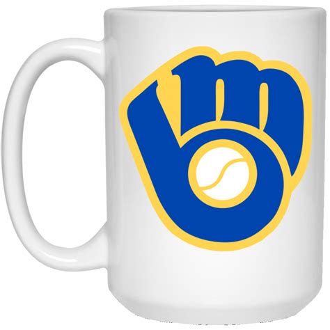 Milwaukee Brewers Glove Logo 15 oz. White Mug - Diana T-shirt