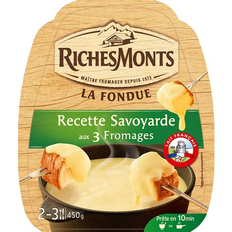 Richesmonts Fondue Savoyarde Aux Fromages G Pas Cher Prix Auchan