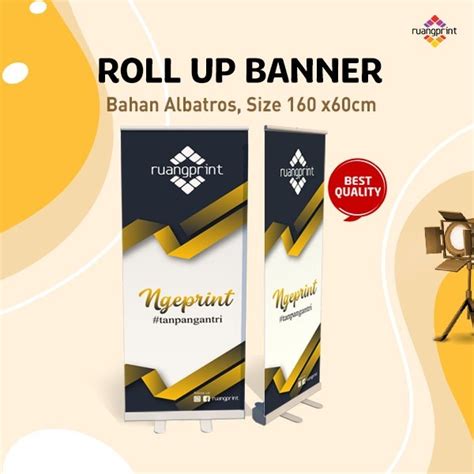 Jual Paket Roll Up Banner 60 X 160 Albatros Cetak Roll Up Banner