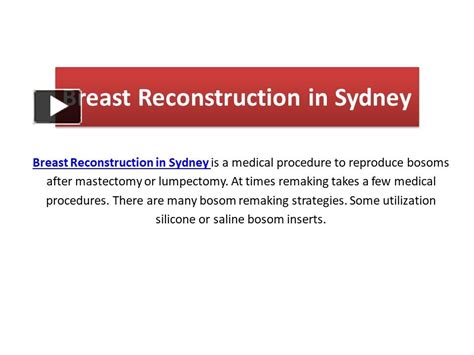 Ppt Breast Reconstruction In Sydney Powerpoint Presentation Free To Download Id 97e3df Odg2m