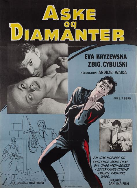 Ashes and Diamonds 1960 Danish A1 Poster - Posteritati Movie Poster Gallery