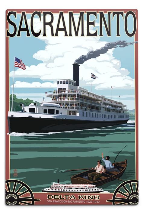 Sacramento California Delta King Riverboat Art And Giclee Prints