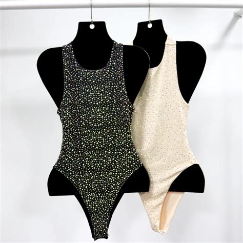 S Hot Sales Blink Crystal Beachwear Swimwear Elastic One Piece Hollow Out Backless Swimming