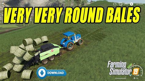 Farming Simulator Fast Round Bale Making Very Very Bales Youtube